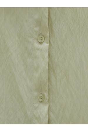 Classic Collar Button-Down Oval Cut Shirt -Stone