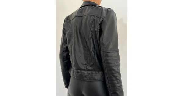 Zipper Short Leather Jacket