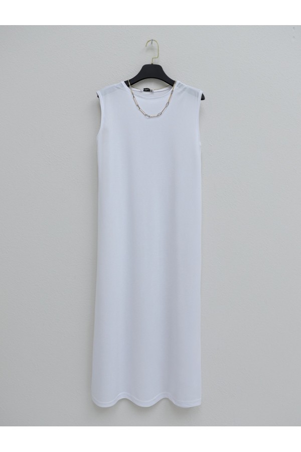Long Underwear Dress -White