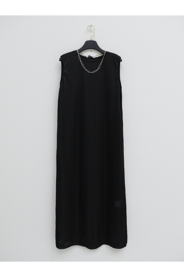 Long Underwear Dress -Black