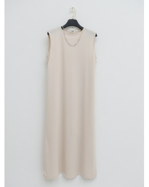 Long Underwear Dress -Cream color
