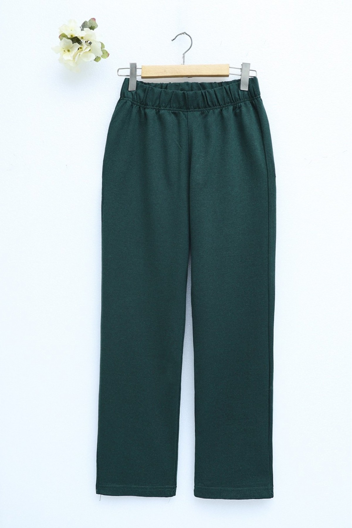 Hooded Double Suit with Snap Fasteners -Emerald