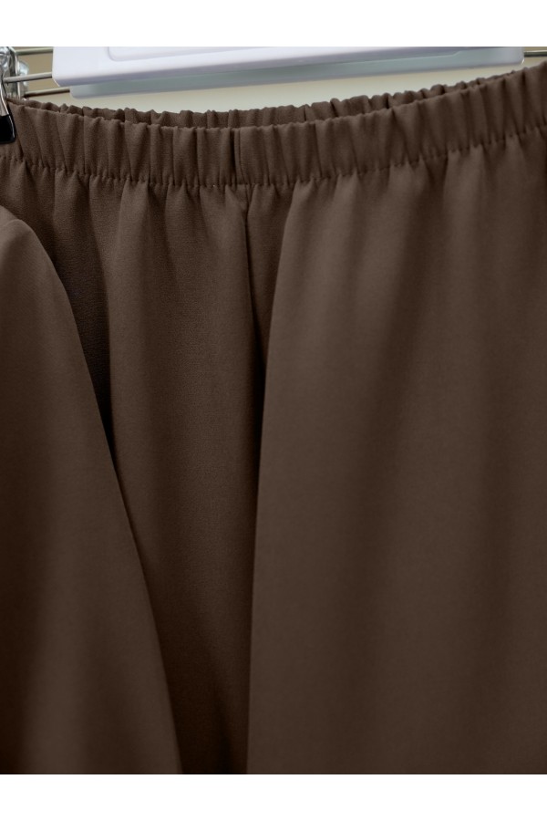 Double Breasted Jacket Trouser Set with Rose Belt Detail -Brown