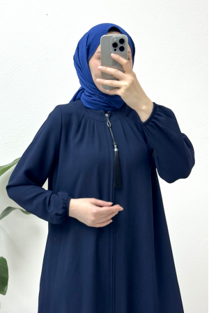 Fermuarı Püskül Detaylı Vatkalı Kap -Laci