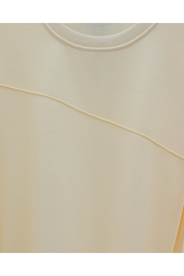 Combed Cotton Suit with Two-String Grass Trousers - Beige