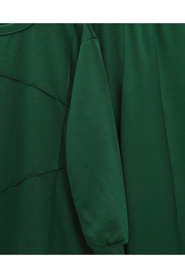 Combed Cotton Suit with Two-String Grass Trousers -Emerald