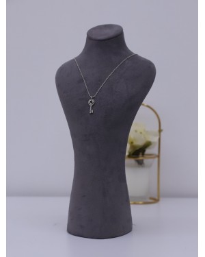 قلادة نموذج القلب -فضة