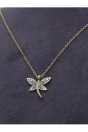 Modeli Yusufcuk Motifli Solmayan Zirkon Kolye -Altın