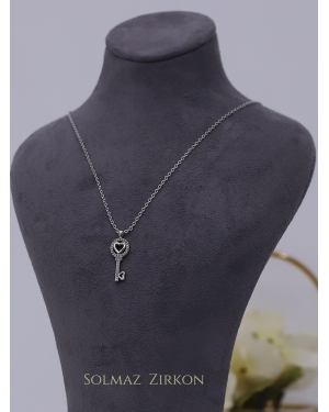 قلادة نموذج القلب -فضة