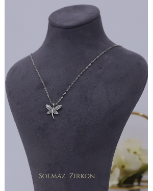 قلادة نموذج اليعسوب -فضة