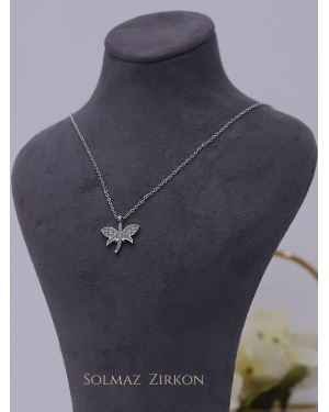 قلادة نموذج اليعسوب -فضة