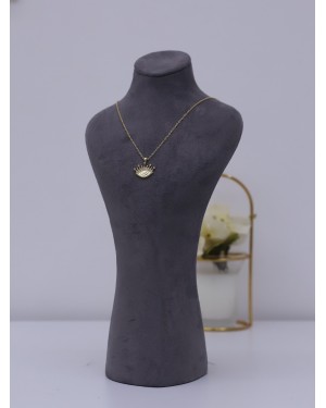 قلادة شكل العين المتوجة -الذهب