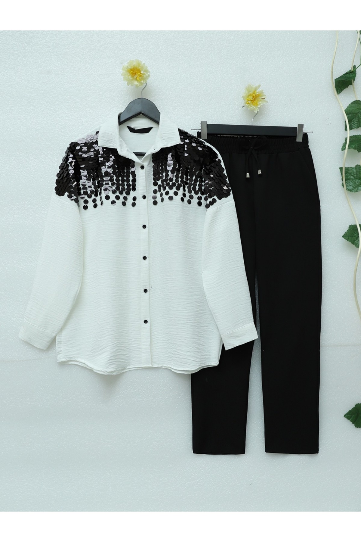 Sequined Tunic from Roba -White