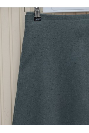 تنورة مخيطة رفيعة بخصر مطاطي -لون مدخن