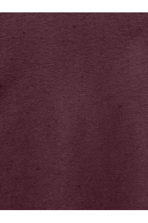 Elastic Waist Thin Piping Cashmere Skirt  -Maroon