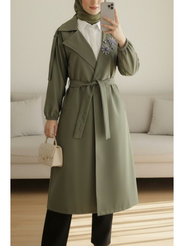 Batik Baskılı Astarlı Şifon Elbise