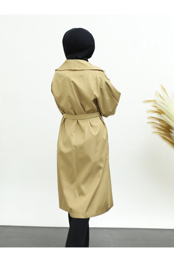 Buttonless Belted Standard Bonding Cap -Caramel