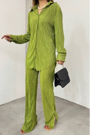 Plise Gömlekli İkili Takım -Fosfor Y.