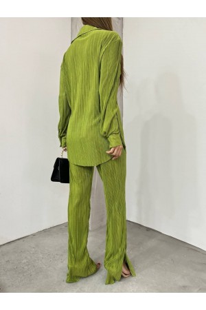 Double Suit with Pleat Shirt -PHOSPHORUS GREEN