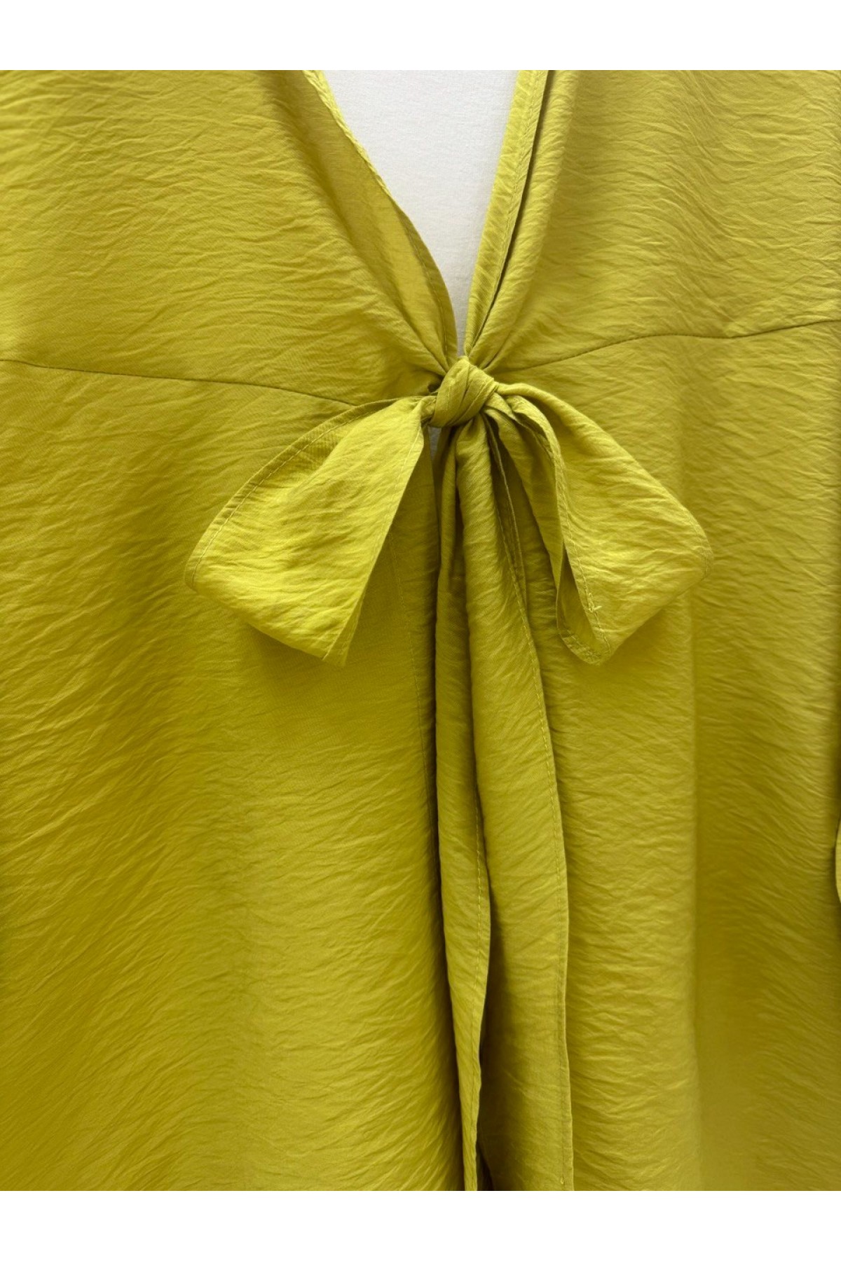 Front Tie Summer Kimono -Oil Green