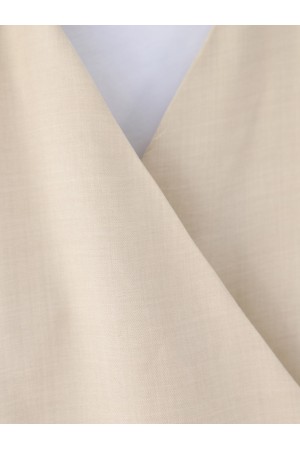 Linen Suit with Side Tie Skirt - Beige