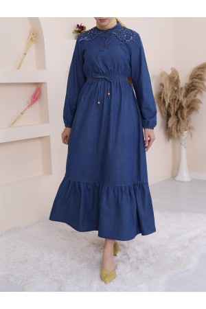 Long Jeans Dress -İndigo