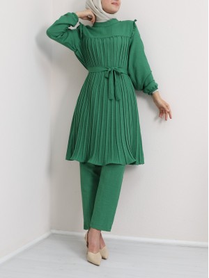 Robadan Pileli Belden Bağlamalı İkili Takım -Yeşil