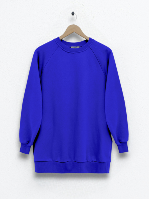 Crew Neck Three Thread Raised Sweat -Saxe 