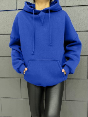 Hooded Kangaroo Pocket Rose Gold Sweat -Saxe 