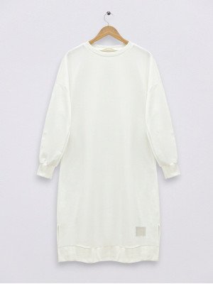 Skirt Rigging Detailed Slit Long Tunic -White