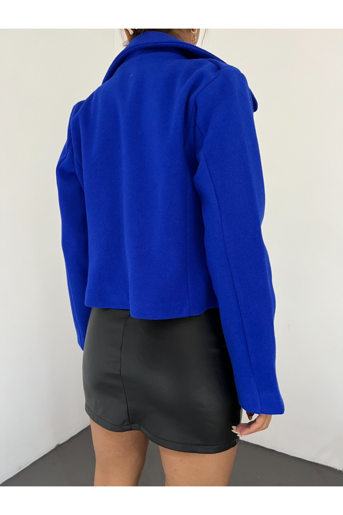 Epaulette Pocket Stamp Jacket -Saxe 