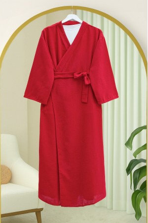 Long Cape with Double Front Tie -Red