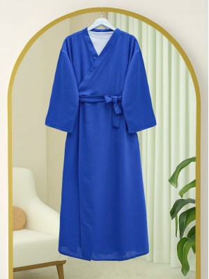 Önü Çift Bağlamalı Uzun Kap -Saks