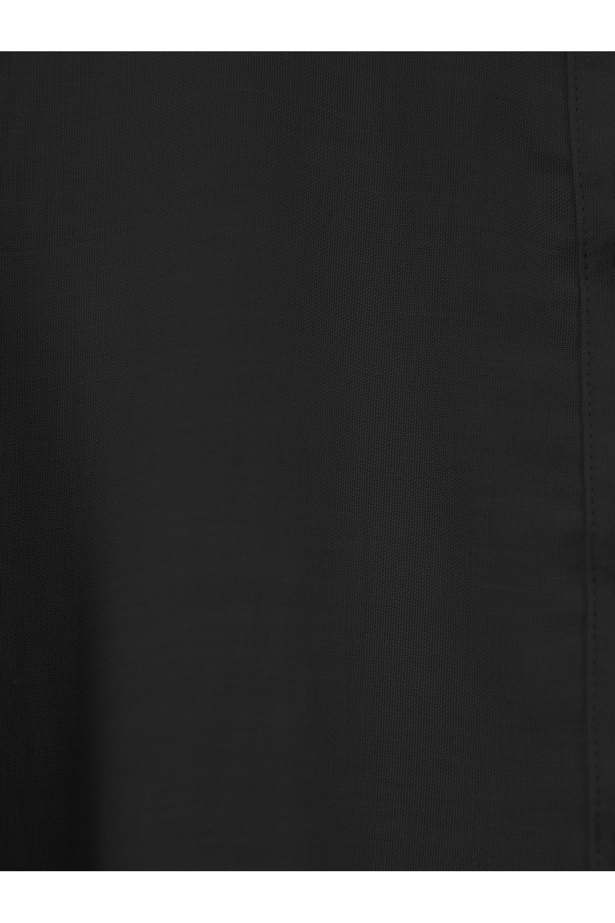 Half Buttoned Tunic with Elastic Sleeves -Black