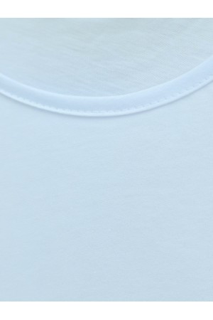 Yuvarlak Yaka Sıfır Kol Penye İçlik -Beyaz