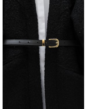 Cepli Balon Kol Oversize Buklet Ceket -Siyah