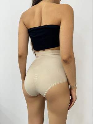 Silicone Long Waist Slip Corset -Cream color