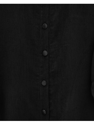 Gömlek Pantolon İkili Kadife Takım -Siyah