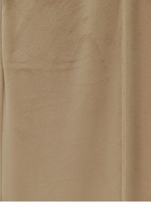 Çımalı Beli Lastikli Kadife Pantolon -Vizon
