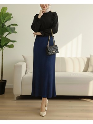 Beli Lastikli Pliseli Kalem Etek -Laci