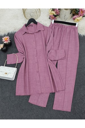 Top Düğme Gömlek Pantolonlu Takım -G.Kurusu