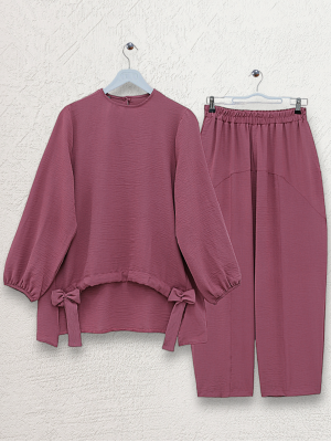 Önden Büzmeli Şalvar Pantolon Ayrobin Salaş Takım -G.Kurusu