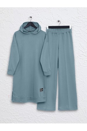 Hooded Slit Grass Suit     -Mint Color