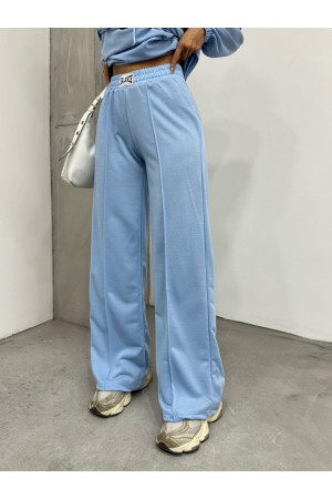 بدلة قطنية ممشطة بغطاء للرأس مع تفاصيل شعار  -ريشي