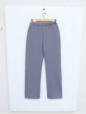 Judge Collar Front Stone Detailed Trousers Suit -Grey