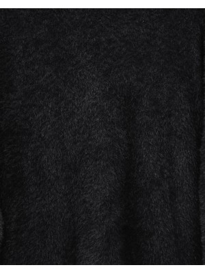 Sakallı Uzun Salaş Triko Tunik -Siyah