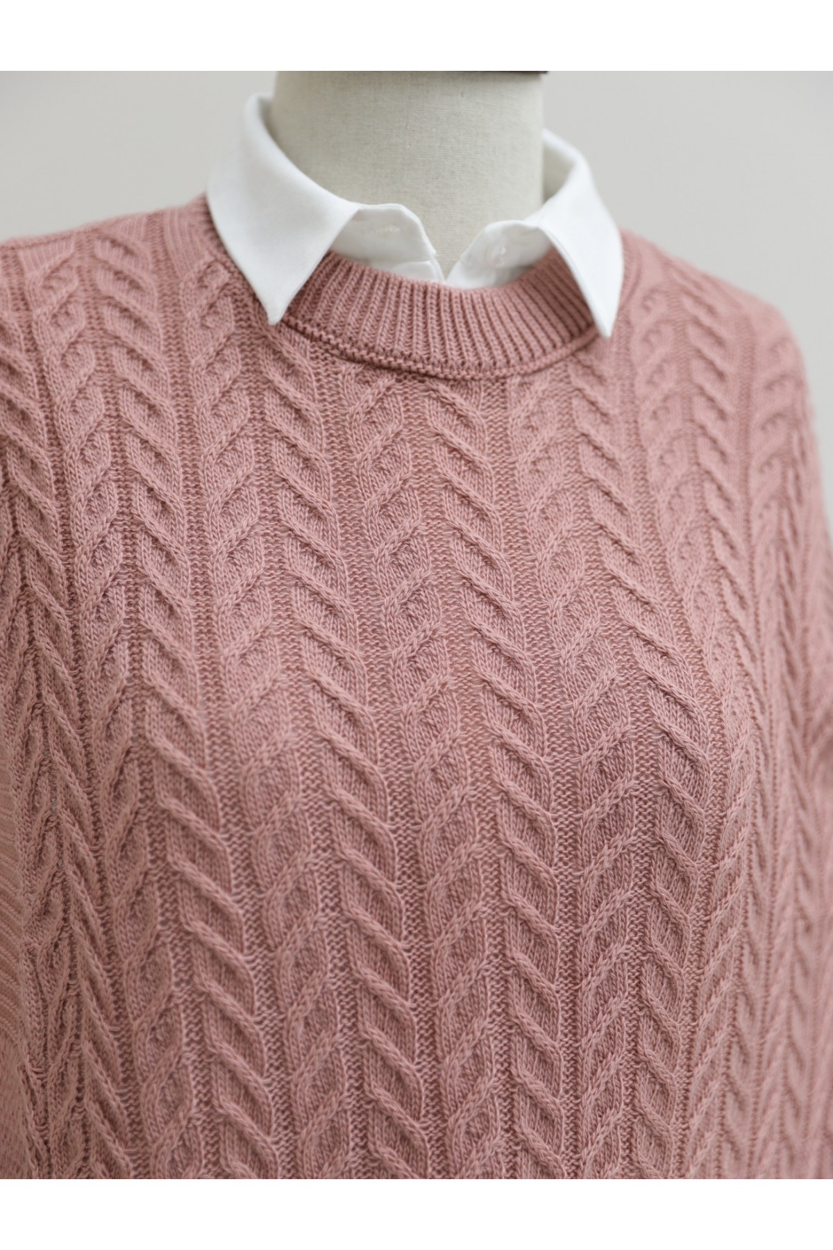 Side Tie Sweater -Dried rose