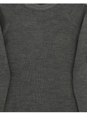 Casual Knit Tunic with Shoulder Braid -Smoked 