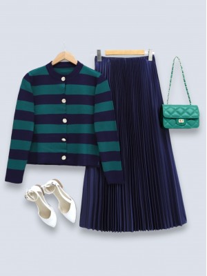 Ringelli Metal Düğmeli Kısa Hırka -Laci