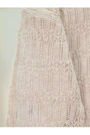 Ajurlu  Desenli Baharlık Hırka  -Taş